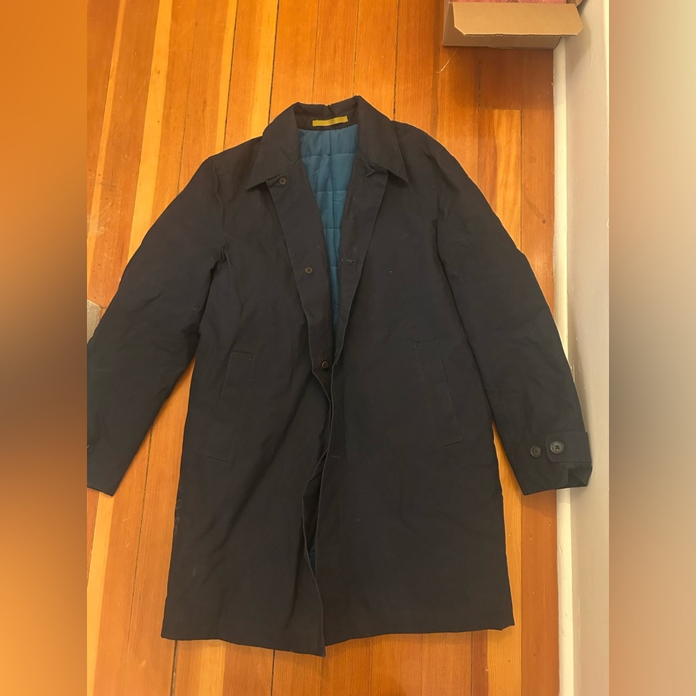Bonobos Lined Mac Jacket Navy Blue
Size medium